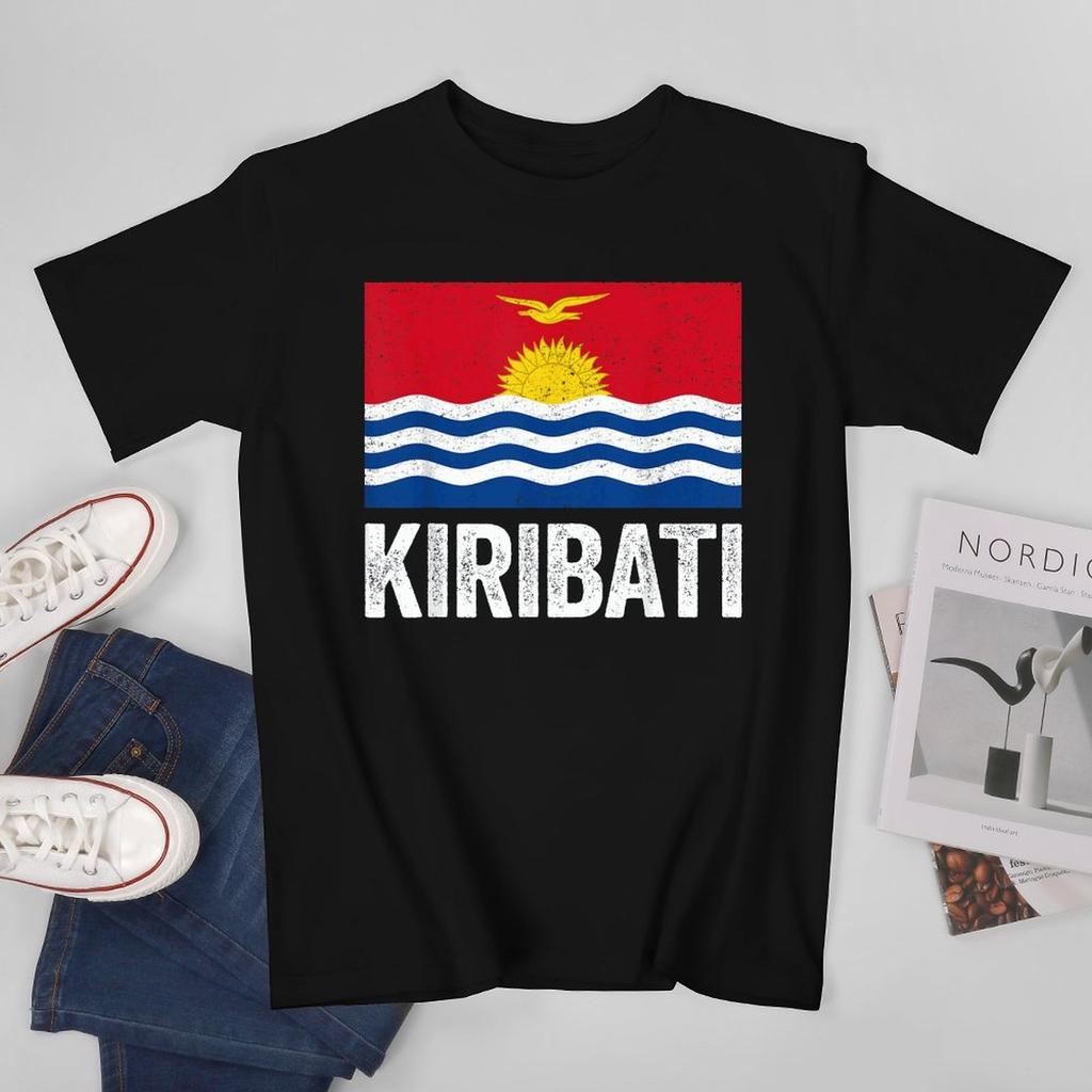 Unisex Tshirt Kiribati Flag Cool Fans T Shirt Unisexs Tee 100 Cotton Xs5xl Oneck Tshirt Fashion Short Sleeve