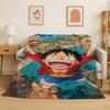 Anime Zoro One P-Piece Cartoon Flannel Blanket Soft Warm Throw Blanket for Bedroom Living Room Bed Travel Camping Picnic Kid