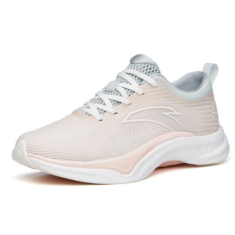 ANTA Four Generations Of Hydrogen Running Shoes Women's Low Top White Pale Pink/White Gray Green 122225541-6