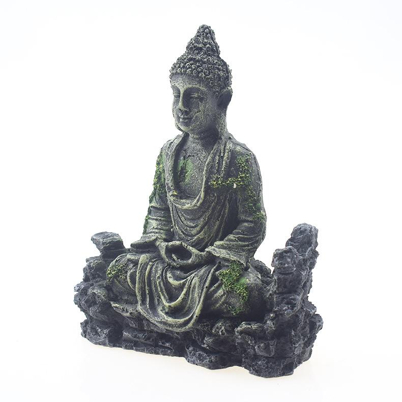 Ancient Buddha Aquarium Ornament: Ganesha Statue for Reptile Tank Decor