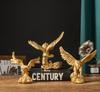 Nordische Harz Goldener Adler Falke Statue Handwerk Skulptur Dekoration Zuhause Wohnzimmer Büro Schreibtisch Schrank Dekoration