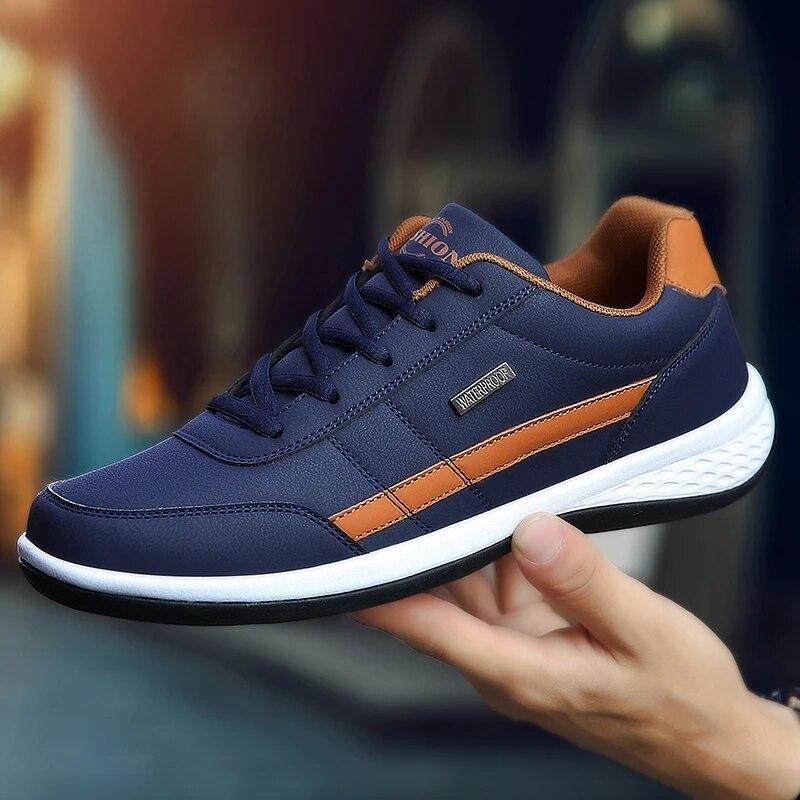 Pu Leather Men Shoes Sneakers Trend Casual Breathable Leisure Male Sneakers N-Slip Footwear Vulcanized Shoes Tenis Masculino