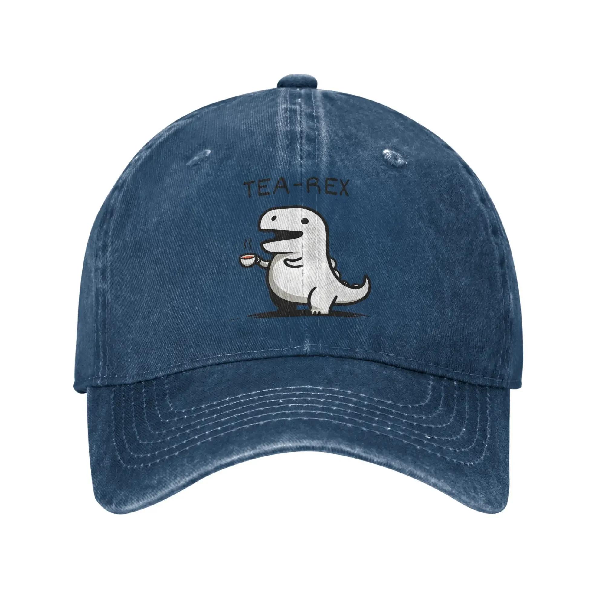 

Tea-Rex T-Rex Dinosaur Teacup Baseball Caps Vintage Distressed Cotton Cartoon Cute Snapback Unisex Outdoor Adjustable Hats Cap Adjustable