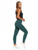 Women's Sports Leggings High Waist Ribbed Stylish MORAJ XXL/3XL green