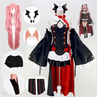 Seraph Of The End Owari no Seraph Krul Tepes Cosplay Kostüm Uniform Perücke Cosplay Anime Hexe Vampir Halloween Kostüm für Frauen