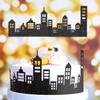 5PCS Scenic Theme Cake Border Decoration Cake Side Border Stick or Lay on Cake Toppers Birthday Cake Decor Accessories for Party