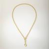 SF5079 New Arrivals Waterproof Jewelry Minimalist 18K Gold Plated Stainless Steel O Shaped Long Chain Sweater Necklace