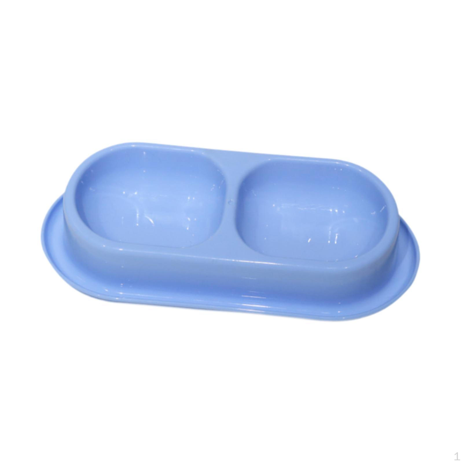 

Диспенсер для кошачьего корма и воды, Нескользящая миска для питомца синий