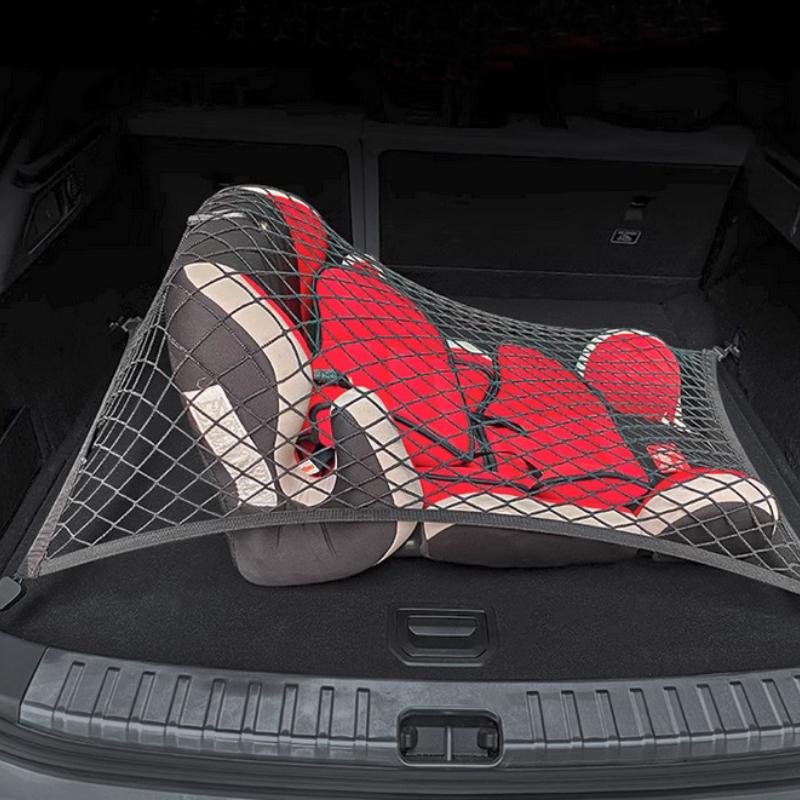 For ZEEKR 7X 001 007GT 2021-2026 Rear Trunk Net Bag Luggage Non-Slip Elastic Hanging Pocket Car Interior Accessories