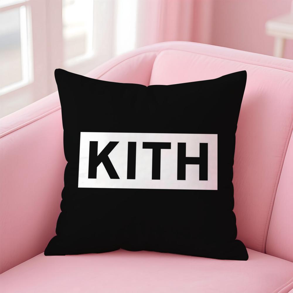 Classic Logo K-KITH Cushion Cover Comfortable Reversible Pillow Cover Ideal for Car Sofa Bedroom & Beyond 12x12Inch