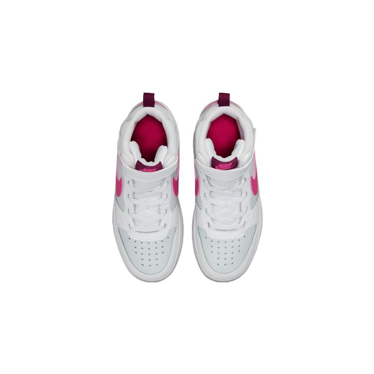 Nike Court Borough Mid 2 PS Pure Platinum Pink Prime Kids Sneakers White Sangria CD7783-006