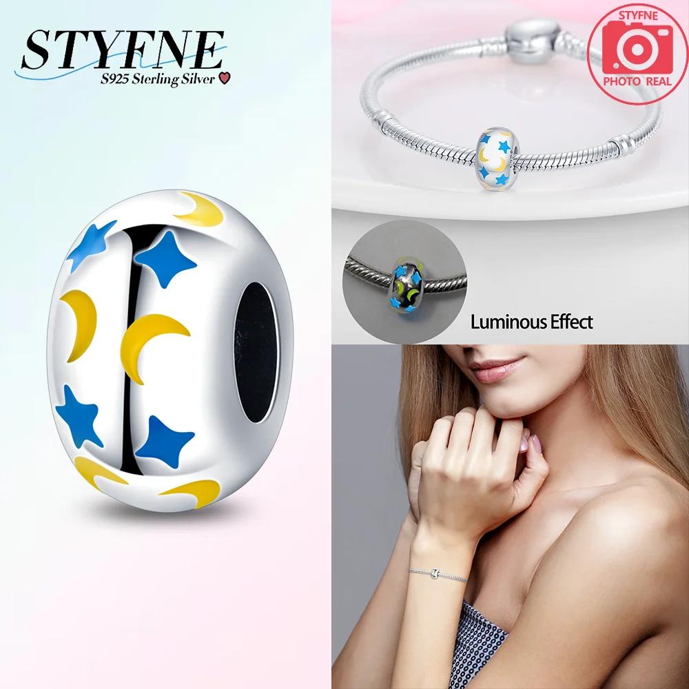 Earrings Woman Original Butterfly Cat Paw Star Moon Glowing Color Spacer Copper Beads Fit Bracelets Diy Fine Jewelry Gifts