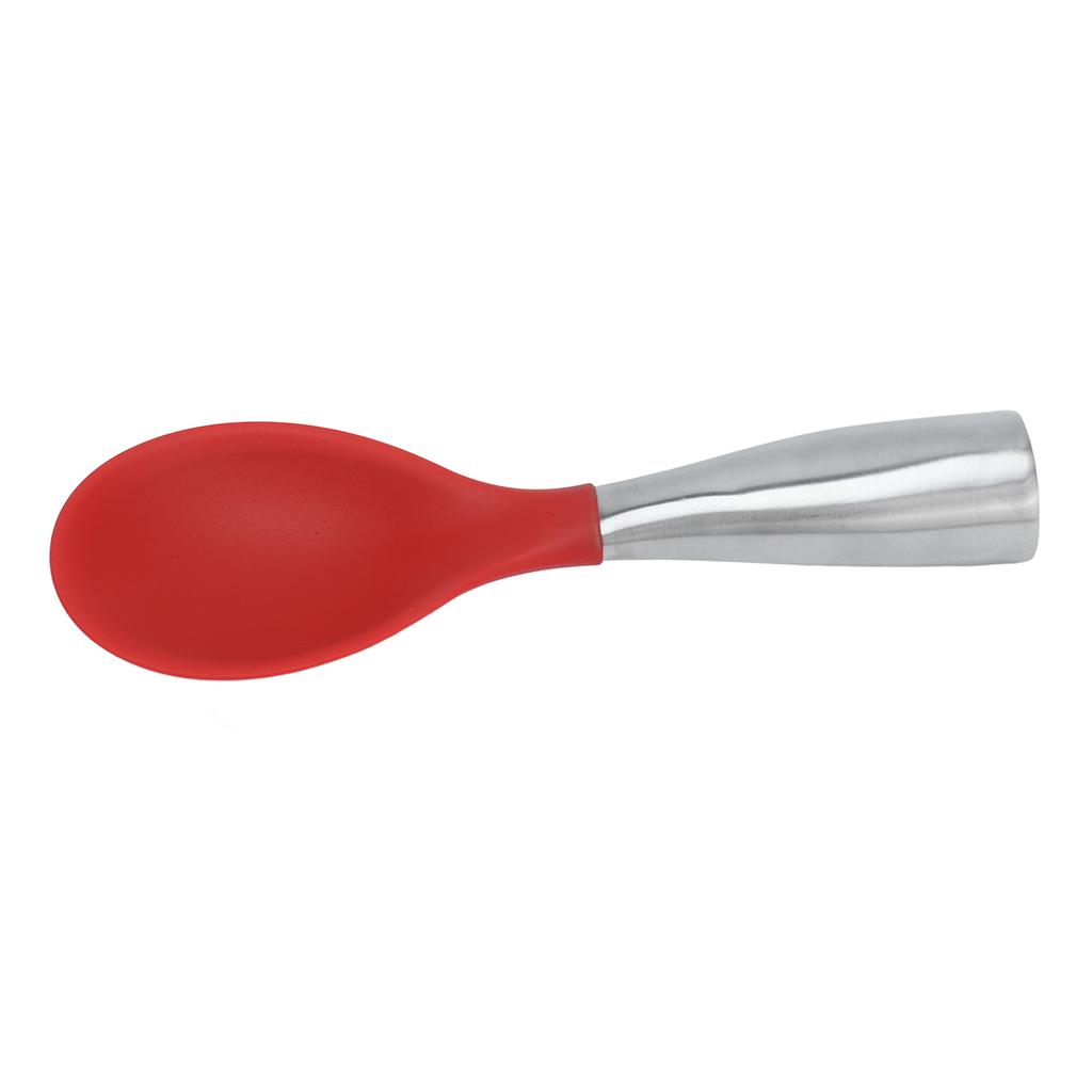 Rice Spoon Silicone Stainless Steel Handle Stick Proof Stand Up Rice Scoop for Home Restaurant