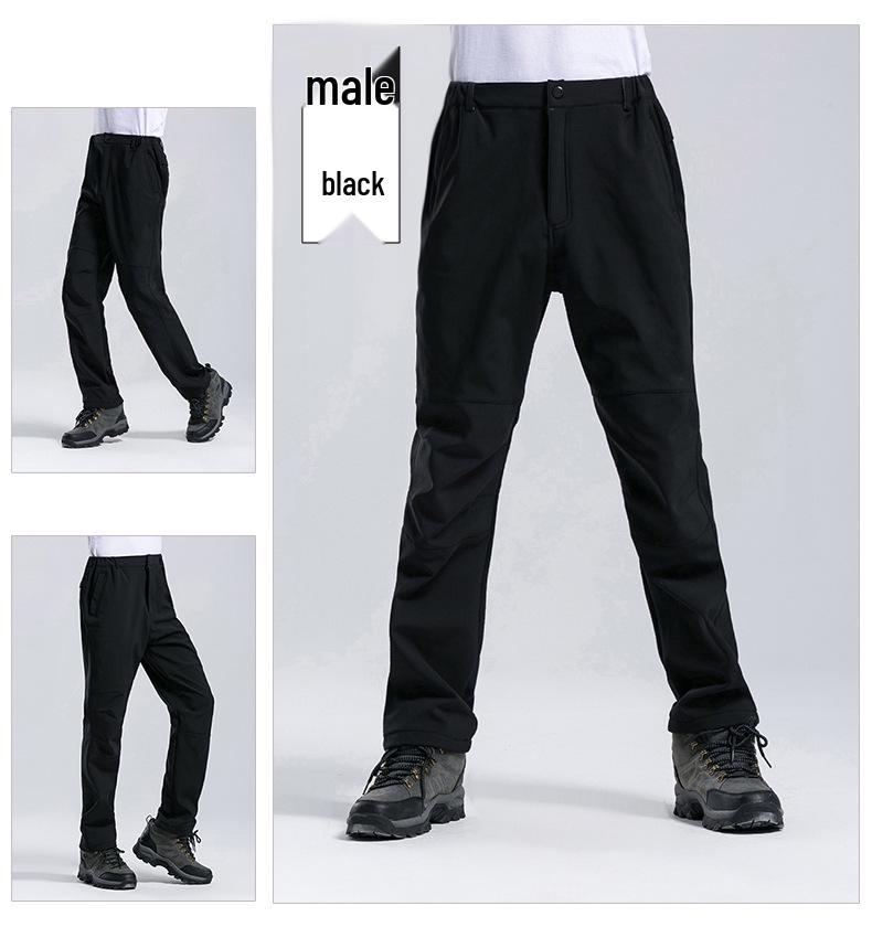 Windproof & Waterproof Outdoor Softshell Pants for Men & Women - Fleece-Lined for Hiking, Skiing & Mountaineering