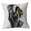 40/45/50cm Sexy Women Print Cushion Cover Decor Sexy Flower Feather Print Sofa Pillowcase Bedroom Home Pillow Case