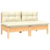 Day and Night - Day and Night 2-seater Garden Sofa In Solid Pine Wood with Cream Cushions