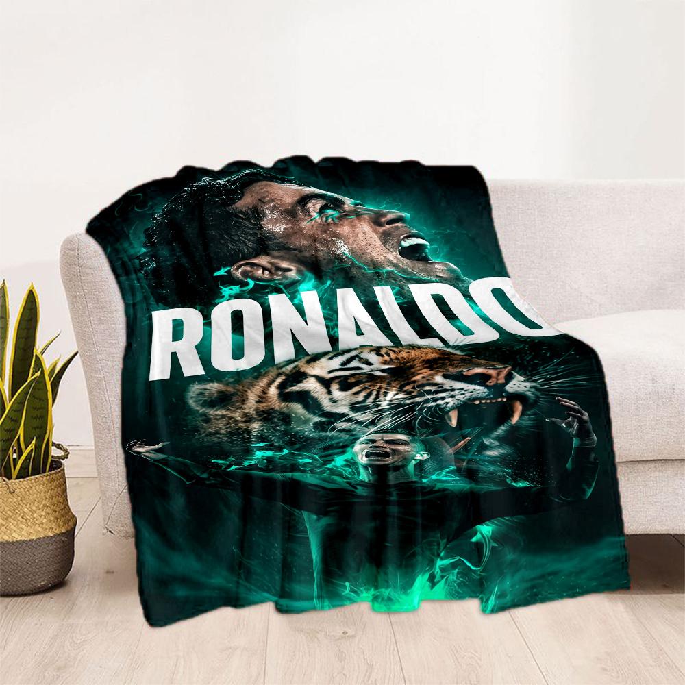 Ronaldo's Powerful Cristiano Celebration Blanket Durable Comfort Perfect for Bed Office Picnics Four Seasons Universal Modern