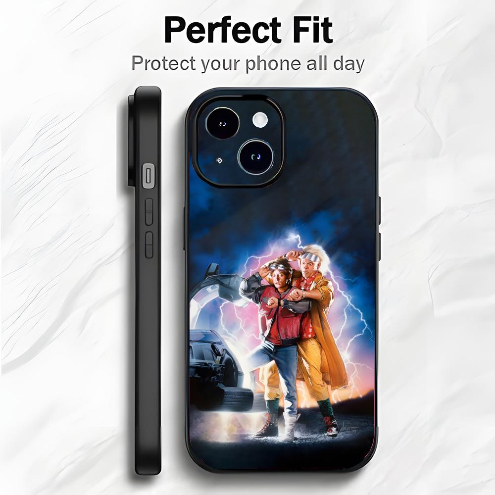 Bilim Kurgu Amerikan Filmi B-Geleceğe Dönüş Telefon Kılıfı Telefon Kılıfı Yumuşak Ambalaj Hafif iPhone17 16 15 14 13ProMax İçin