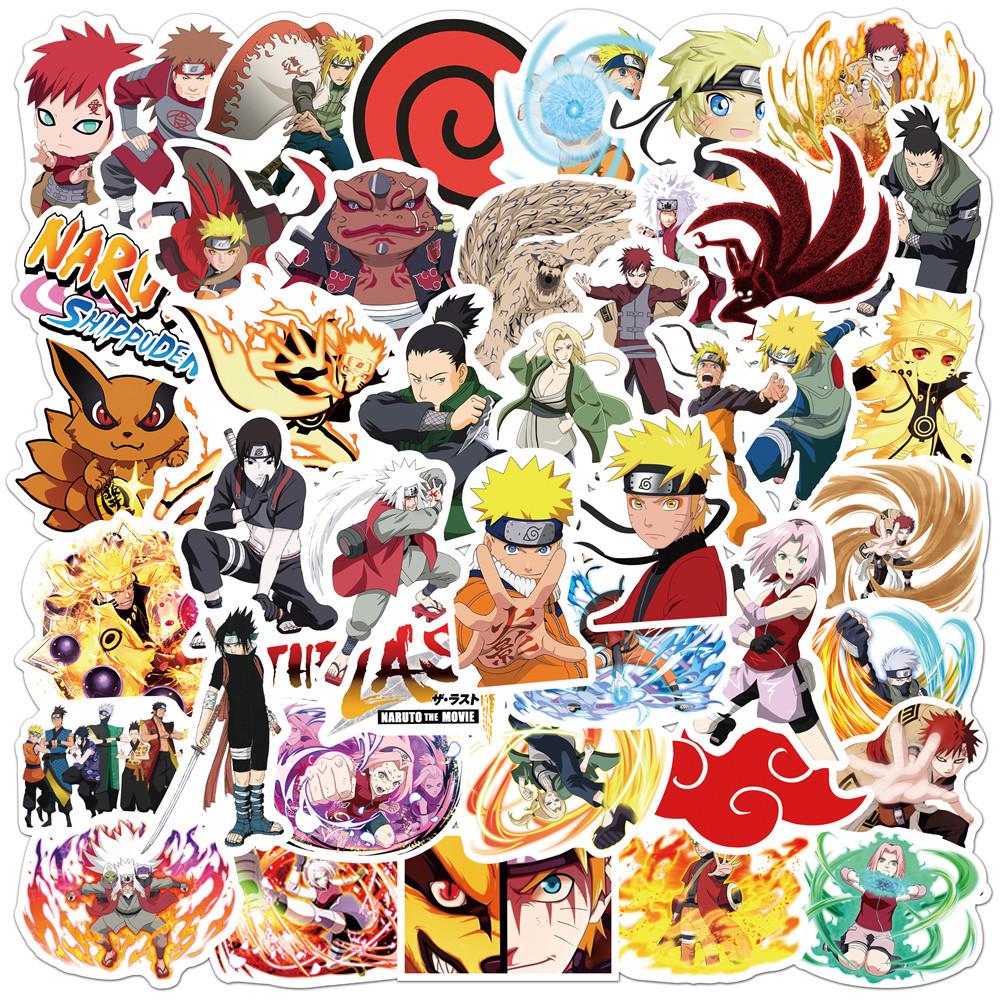 100-Pack Naruto Anime Character Graffiti Stickers for Suitcases, Cars, Laptops, Water Bottles, and Phones