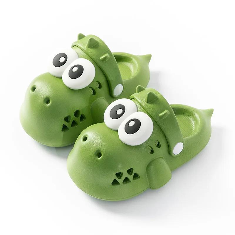 Милые детские тапочки с динозаврами для мальчиков и девочек — фото 7