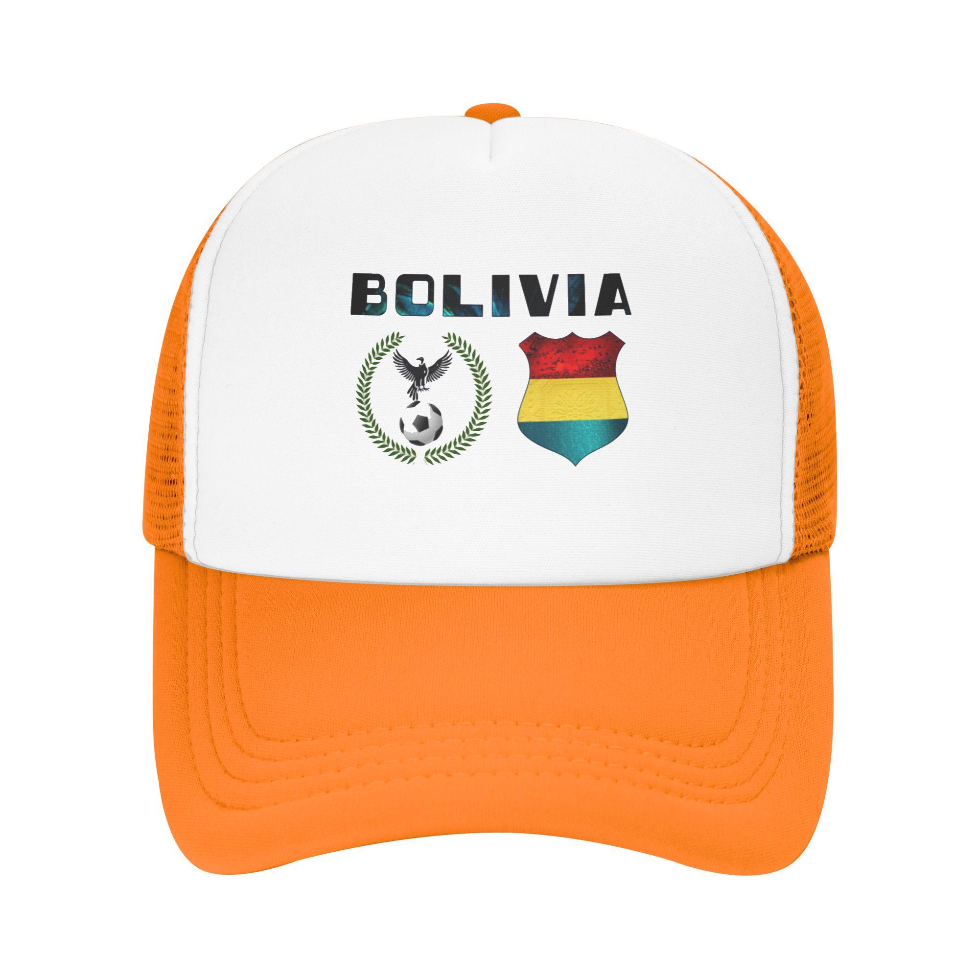 

Harajuku Bolivia Shield futbol Travel Mesh Baseball Caps Women Men Spring Male Beach Sun Hat Snapback Cap One Size