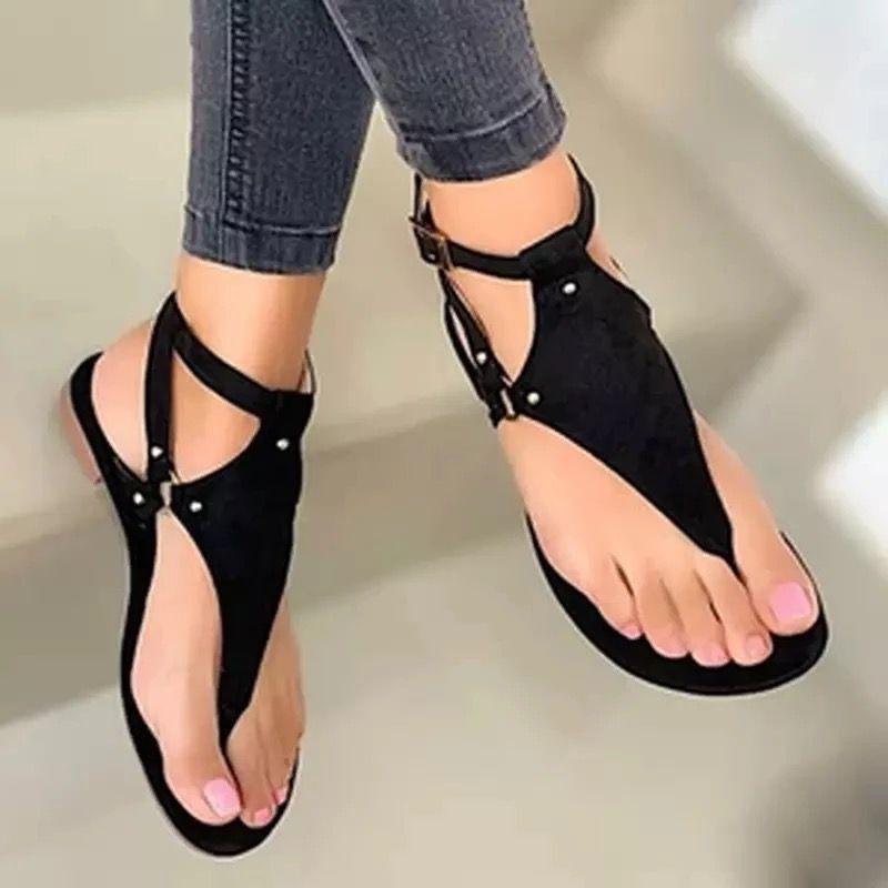 New Flat Open-toed Sandals Women's Summer 20wish Casual Beach Buckle Women's Sandals
