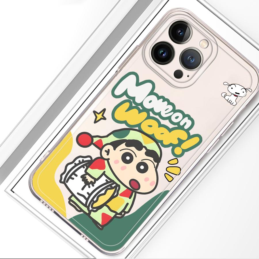 Cartoon Crayon Shin Chan Case for iPhone 17 Pro Max 11 7 8 12 Mini XR 16 15 XS Max Air 14 Plus 13 Pro Soft Phone Cover