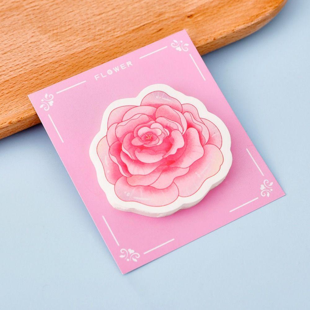 Kawaii Memo Pad Small Fresh Flower Notepad School Stationery Flower Sticky Notes Message-Leaving