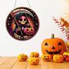 Halloween Door Hanging Sign Round Front Door Decorations Decorative Wooden Door Sign Vintage for Window Wall Decor