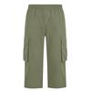 Men Drawstring Waist Multi Pocket Casual Capri Pants Loose Fit Knee Length Cargo Trousers for Outdoor Daily Wear