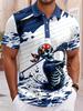 Golf Skull Pattern Man Polo Shirts Colorful Cool 3D Printed Tees Summer Casual Street Short Sleeve Loose T-Shirt Lapel Tops Tees