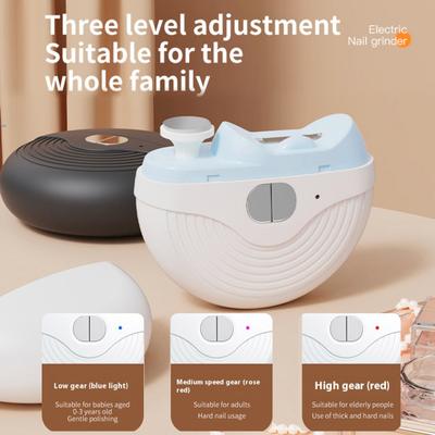 2-in-1 Elektrischer Nagelknipser Automatischer Kinder Erwachsene Senioren Nageltrimmer mit LED-Licht Baby Maniküre Schleiffeile Fingernagelschneider Polierer