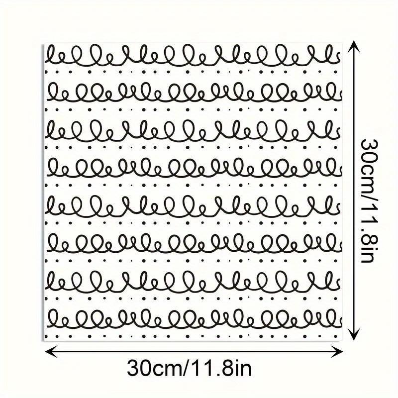 24Pcs Decorative Background Paper Set - Black & White Abstract Graphics for Scrapbooking, Journal & Craft Decoration