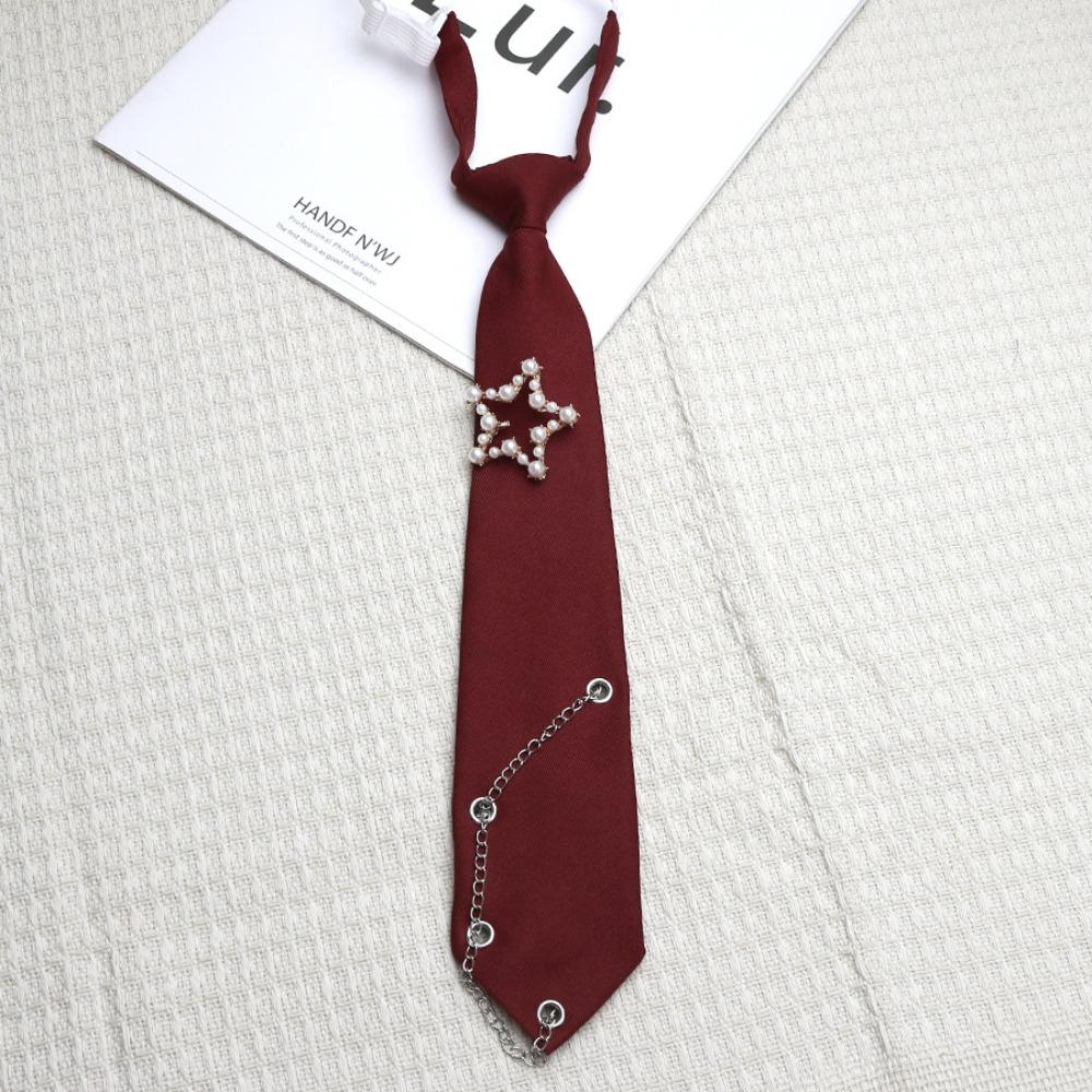 Punk JK Neck Tie Pre-tied Bowtie Fashion Cravat  for Men Women