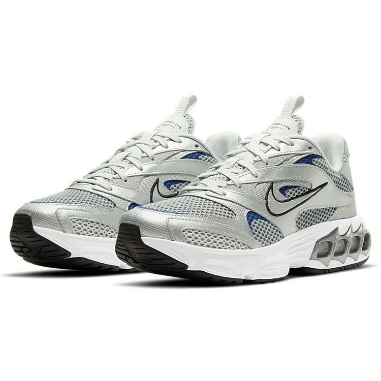 Nike Zoom Air Fire Comfortable Trendy Shock Absorption Non-Slip Low-Top Marathon Running Shoes Women Sneaker White Silver CW3876-001