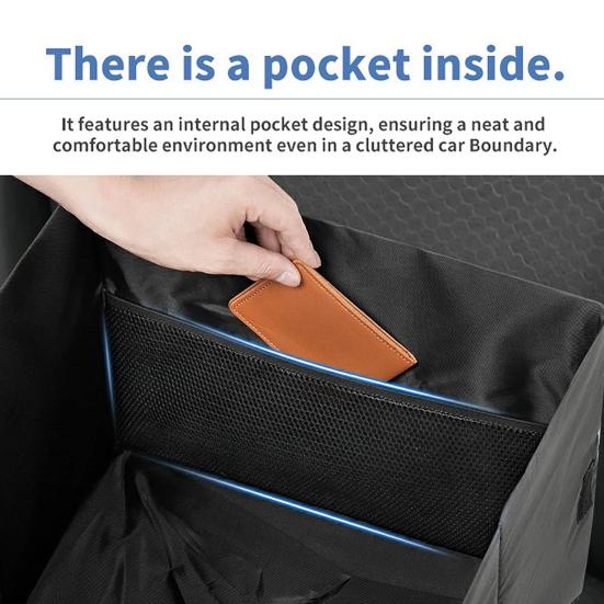 Organizzatore per Sedile Auto e Supporto Lombare 2-in-1 Scatola Portaoggetti Cuscino Supporto Schiena 30L Pieghevole Organizer per Sedile Anteriore Posteriore per SUV Auto Camion Furgone