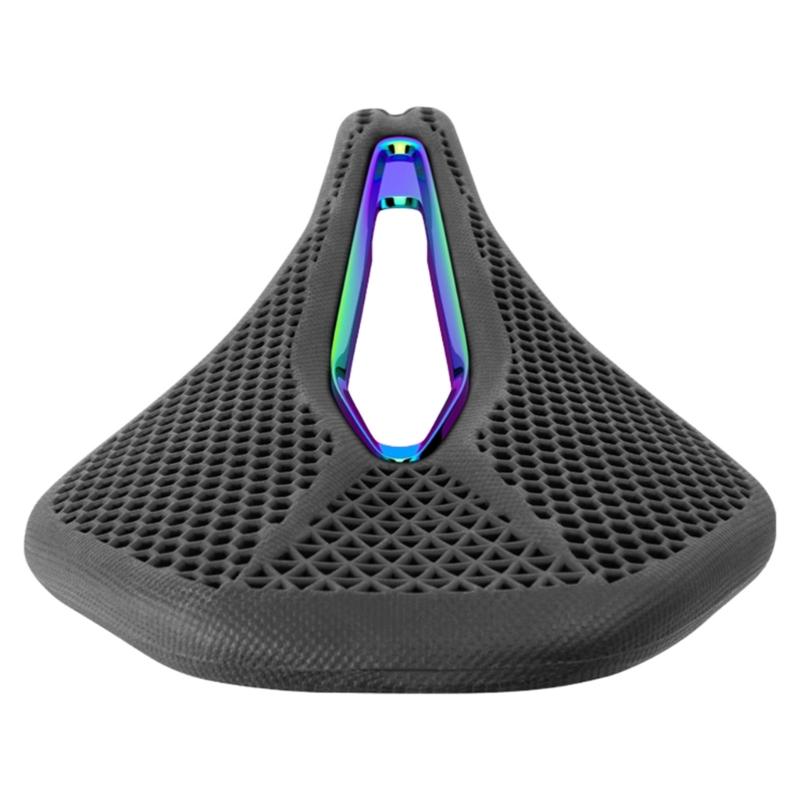 Comfortable Bike Seat Cushion Seat MTB City Bicycles Seat 3D Printed Waterproof Bicycles Saddle for Mountain Road Bikes