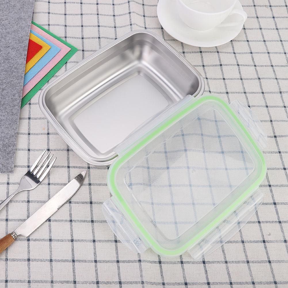 850ml Portable Outdoor Picnic Stainless Steel Lunch Box Sealing Food Box Container