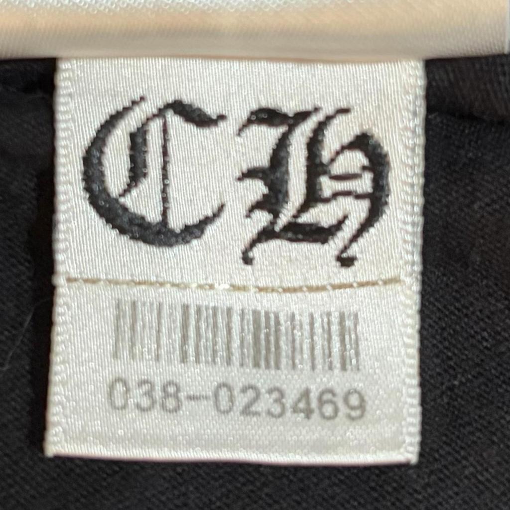 CHROME HEARTS Neck Logo RN#97729 T-Shirt Black Men's Size L