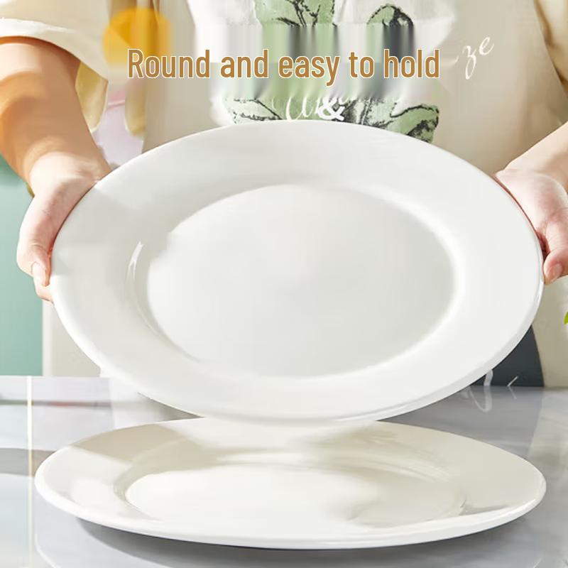 Taisun Ceramic White 10-inch Dinner Plates