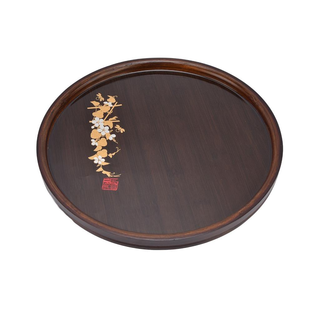 Unique Creative Tea Coaster Tray Smooth  Surface Serving Plate Portable Holder Tray  Snack Storage Round