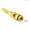 K1AE 4pcs Gold Plated Speaker Banana Plugs Open Screw Type Connector for Speaker Wire Home Theater