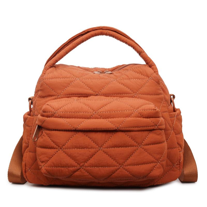 

Winter New Quilted Backpack Women Fashi Crossbody Bag Insulated Comfortable and Versatile Texture Shoulder Bag Simple Backpack
