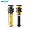 V-989 Men's Oil Head Clipper Hair Clipper Gradient Color Body Hair Trimmer USB Charging with LED Intelligent Digital Display Home Shaver Haircut