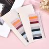Morandi Color Page Markers Index Sticker Tabs with Built-in Scale Ruler, Transparent Thin Self Adhesive PET Markers, Compact Writable Book Labels for