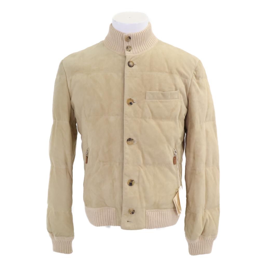Brunello Cucinelli Suede Lining, Cashmere Zip-up Jacket XS beigeUsed
