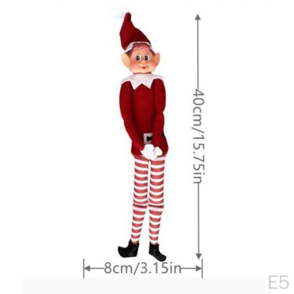 Elf Doll Christmas Decoration Xmas Decor for Birthday Gift Shelf Living Room Red Boy