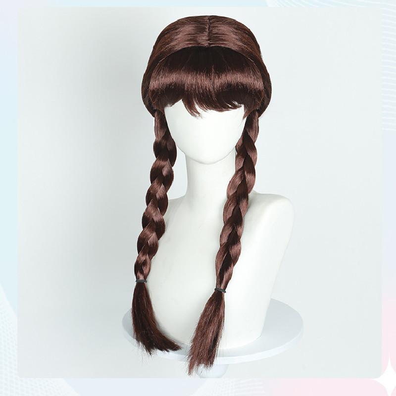 Wednesday Agnes Demille Cosplay Wig With Double Braid Hightemperature Silk For Cos Anime Fans