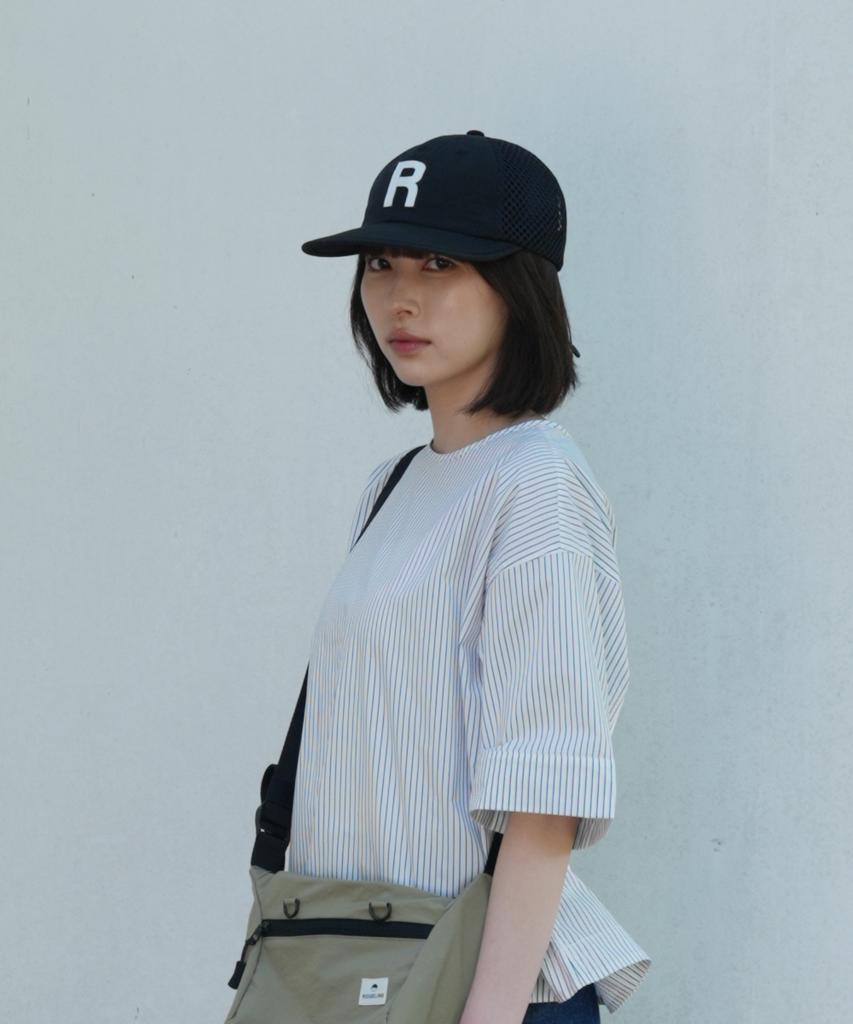 Lisjilain Nylon Mesh Wappen Ball Cap Running Cap Oversized Cap Rc204