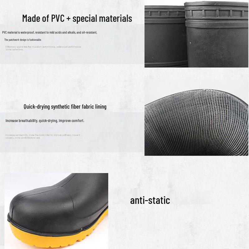 Xin Teli Anti-static Oil & Acid Resistant High-top Safety Rain Boots